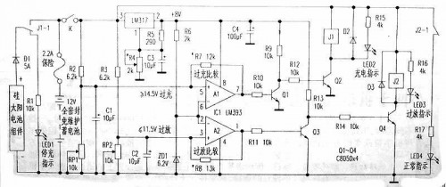 太阳能充电器电路图