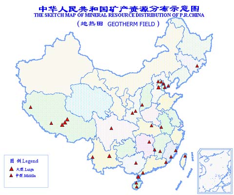 国内地热资源的分布